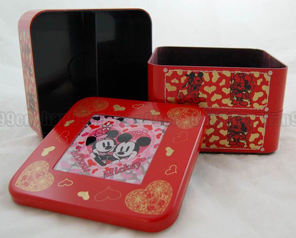 Mickey & Minnie Mouse Candy Box Storage Case Red 1AAE  