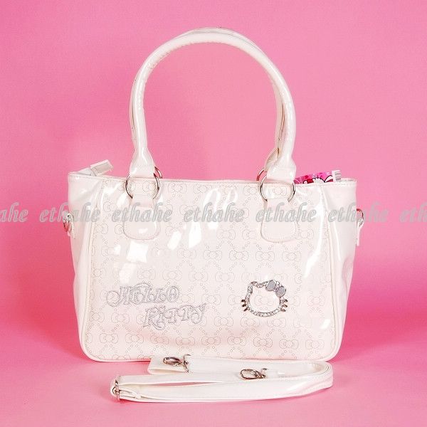 Hello Kitty Sling Messenger Purse Tote Bag Beige 1E3D  